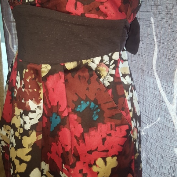 Trixxi Strapless Floral Pleated Dress - Picture 5 of 7